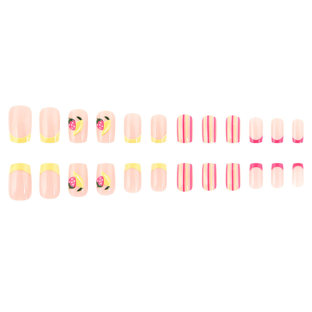 Artistic Fruit-Inspired Gel Nail Art Set Stornfield