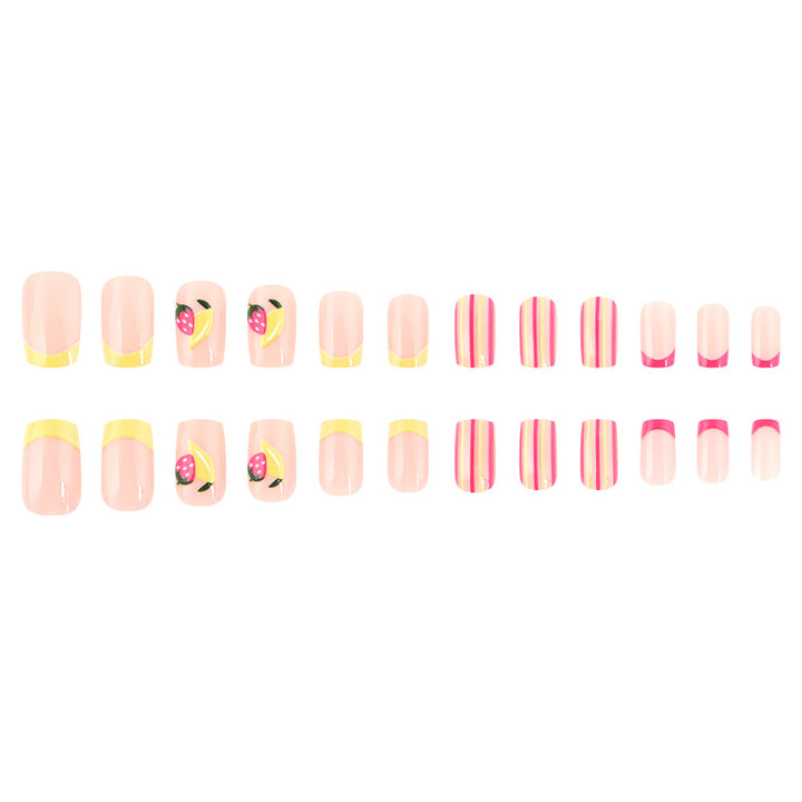 Artistic Fruit-Inspired Gel Nail Art Set Stornfield