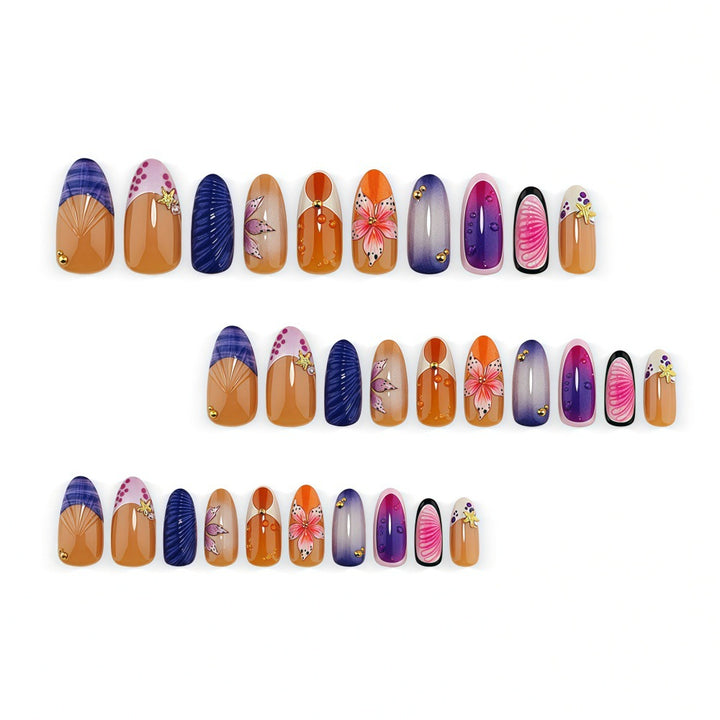 Exclusive Art Nails with Floral Accents Stornfield