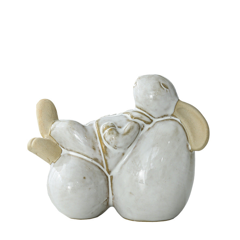 Whimsical Ceramic Bunny Figurine Stornfeild