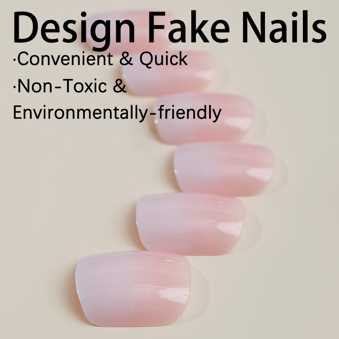 Artificial nail set with elegant natural finish Stornfield