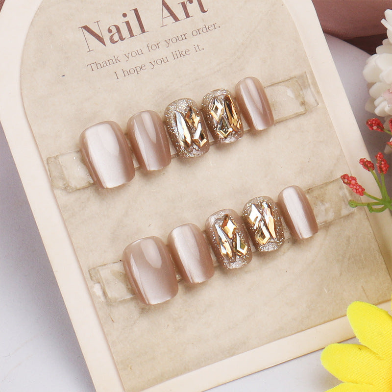 Decorative Press-On Nails with Glamorous Accents Stornfield