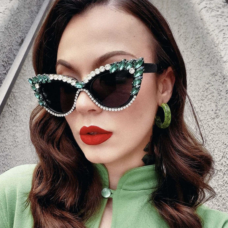 Women's extravagant Cat-Eye sunglasses with sparkling rhinestone embellishment Stornfield