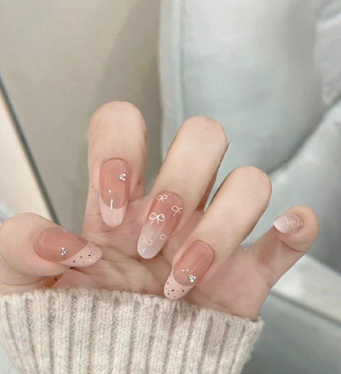 Decorative Glitter French Tip Nail Enhancements Stornfield