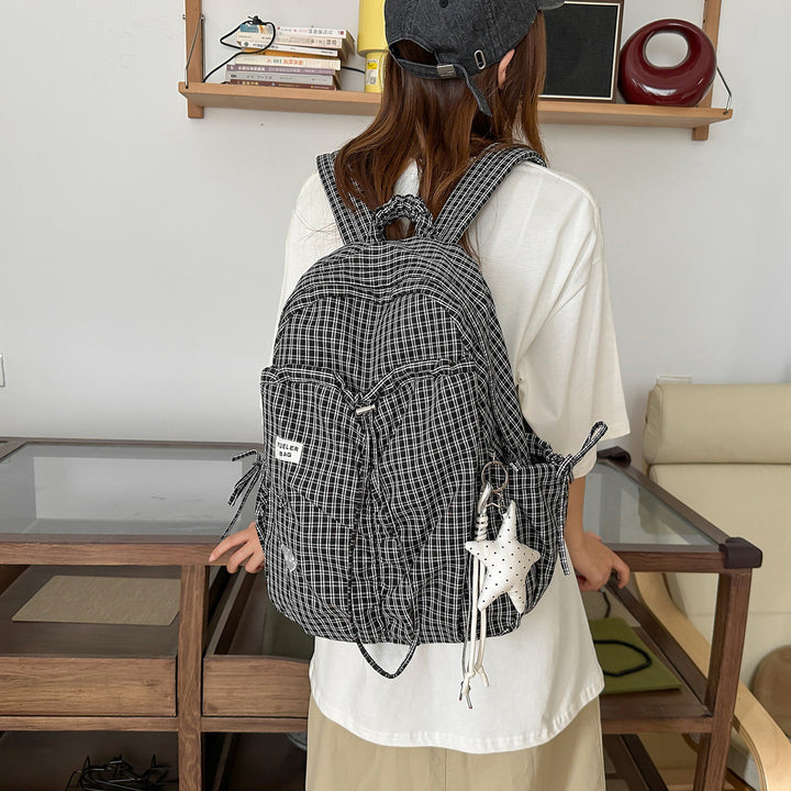 Lightweight Checkered Patterned Backpack Stornfield