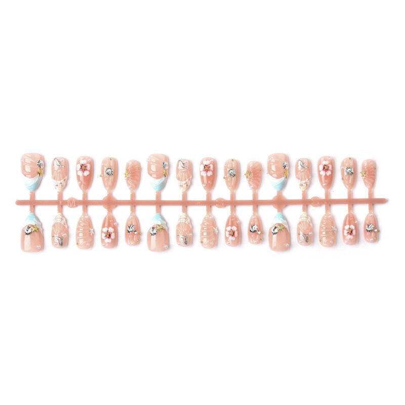 Coastal Inspired Decorative Press-On Nails Stornfield