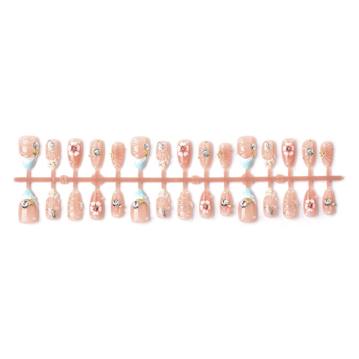 Coastal Inspired Decorative Press-On Nails Stornfield