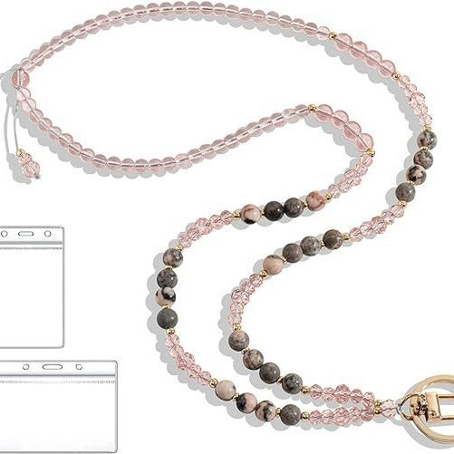 Beaded Lanyard with Retractable ID Holder Stornfield