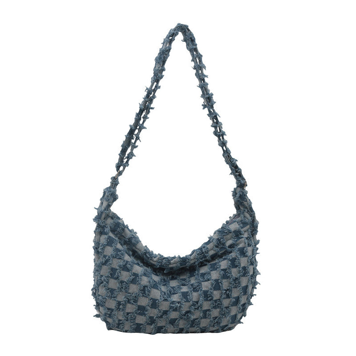 Textured Woven Shoulder Bag