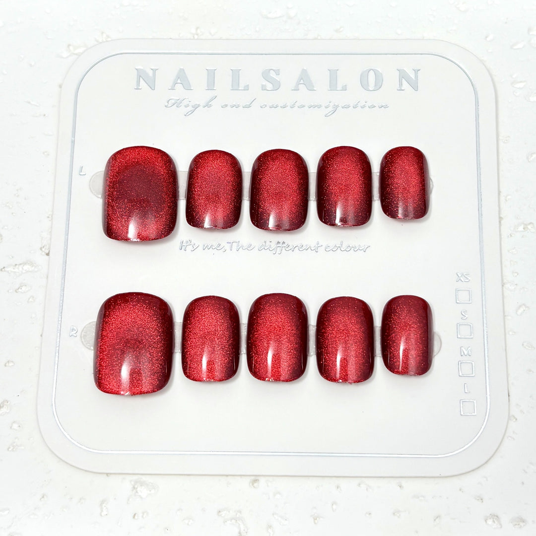 Glossy Glitter Press-On Nail Set