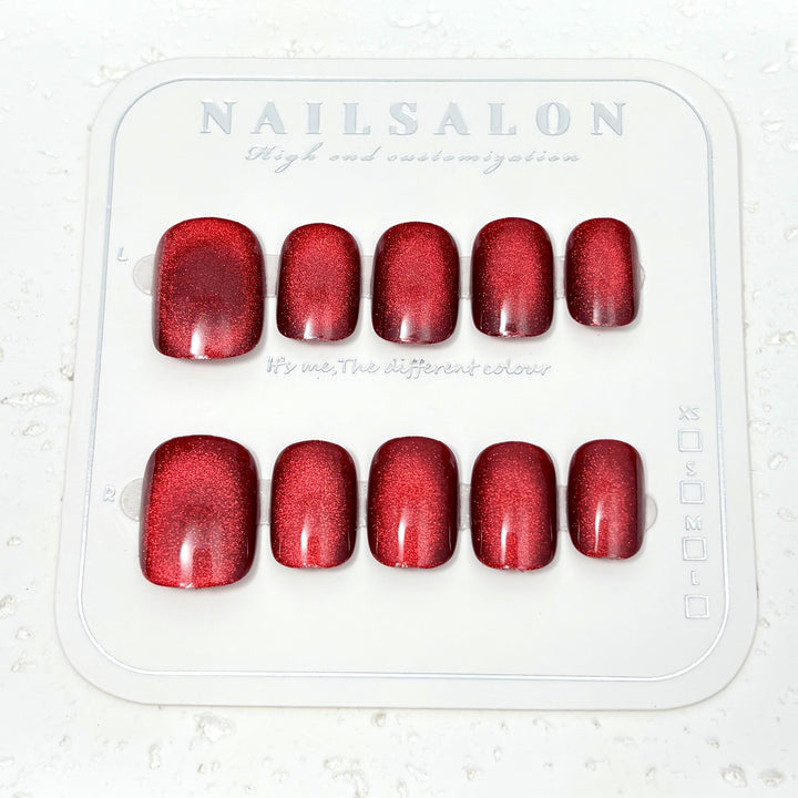 Glossy Glitter Press-On Nail Set