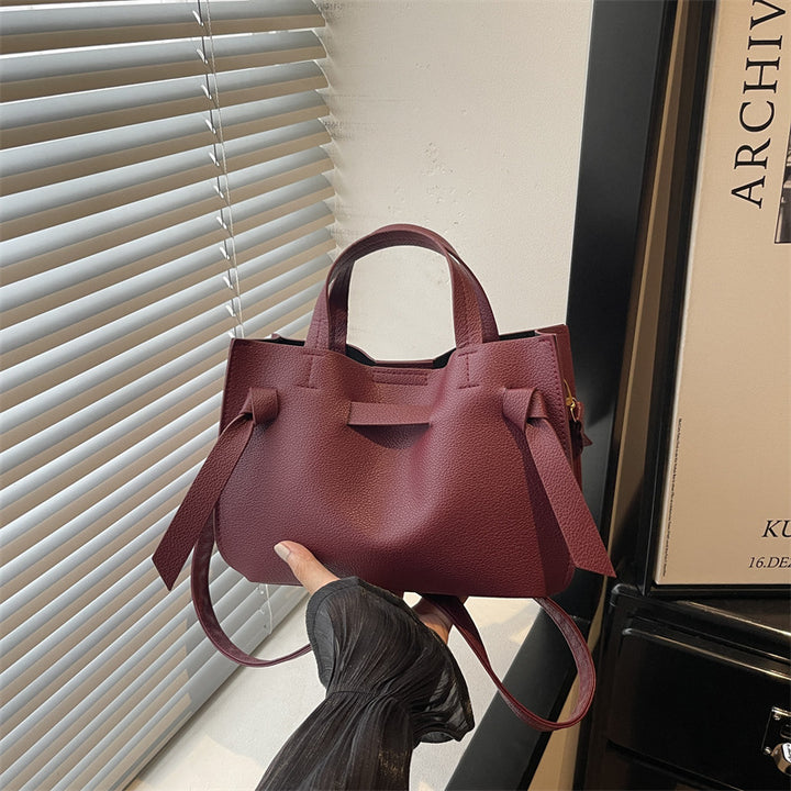 Structured Leather Crossbody Bag