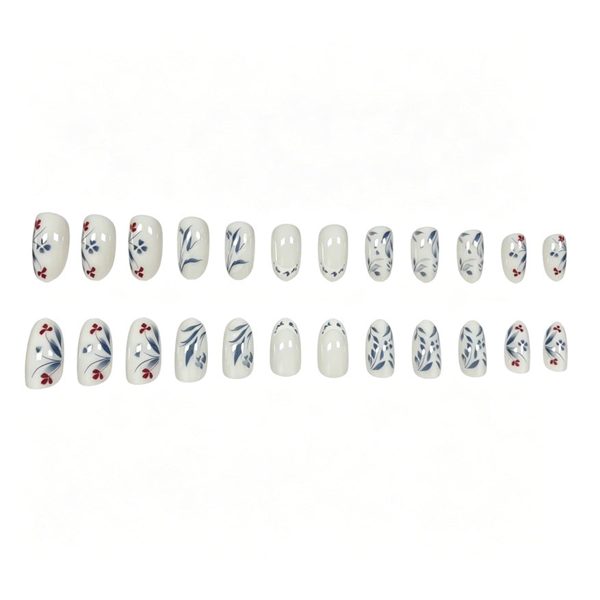 Artistic Floral Acrylic Nail Art Enhancements Stornfield