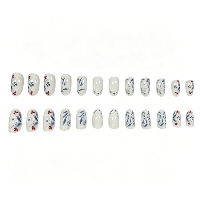 Artistic Floral Acrylic Nail Art Enhancements Stornfield