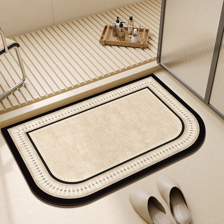 Vintage-Inspired Floral Printed Bath Mat