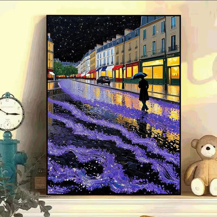 Eiffel Tower Night Scene Canvas Art Stornfield