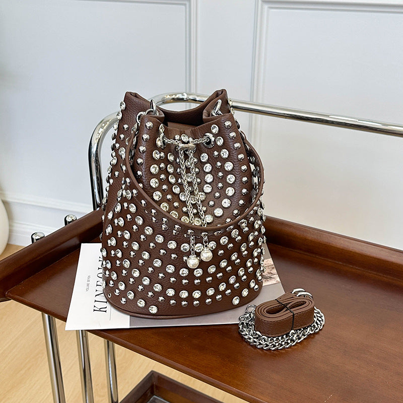Embellished Bucket Tote Bag