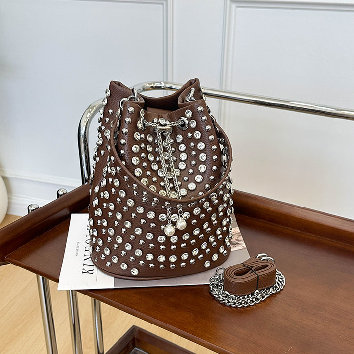 Embellished Bucket Tote Bag