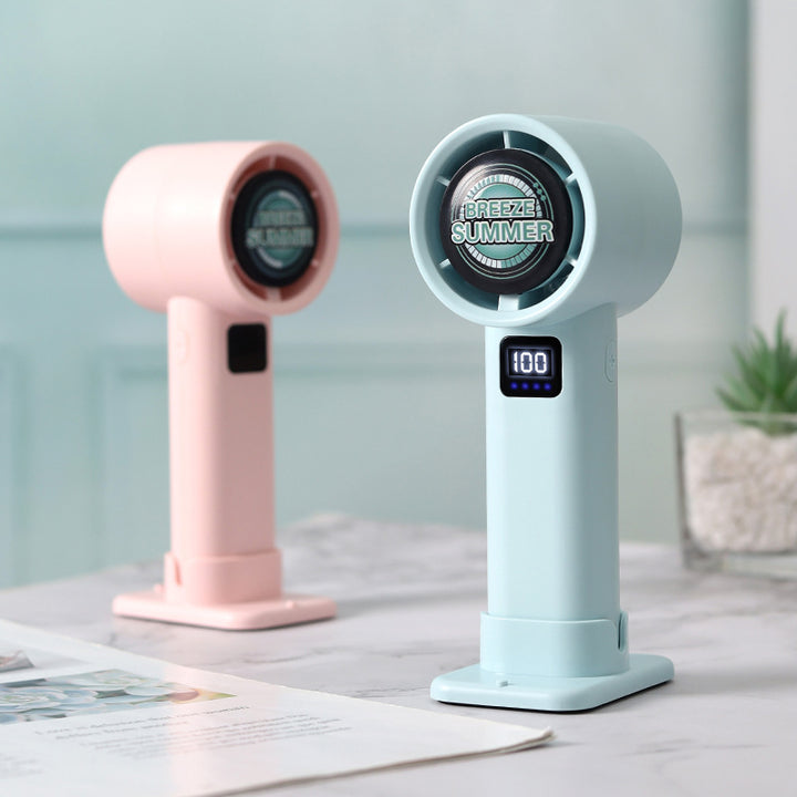 Ladies portable mini misting fan with LCD temperature display Stornfield