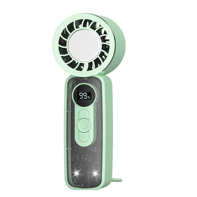 Unisex Portable Mini Dual Fan with LED Display and USB Charging Stornfield