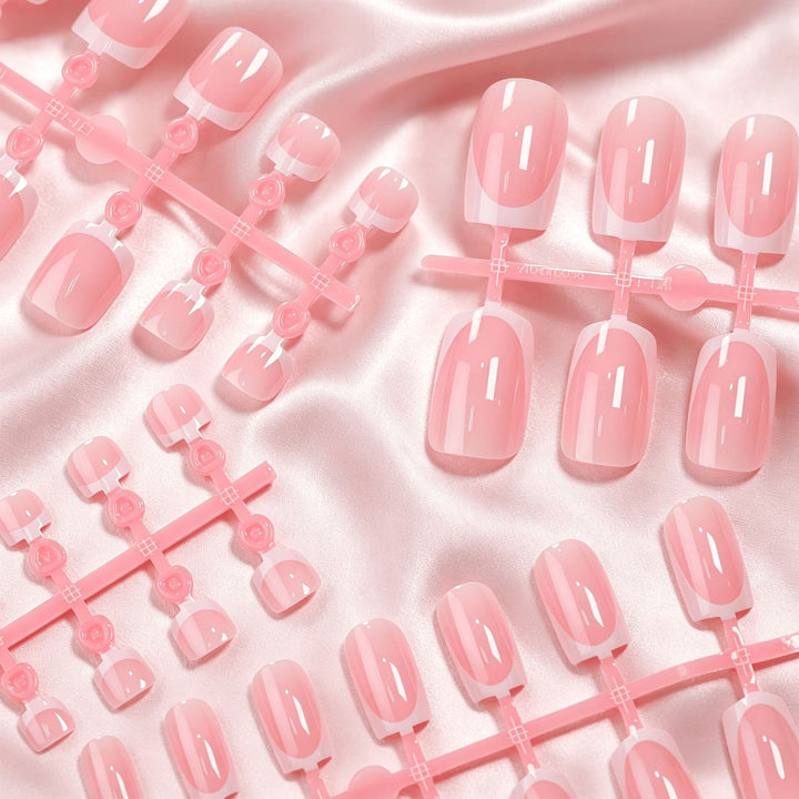 Premium French Tip Press-On Nail Set Stornfield