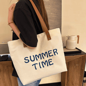 Beach bag with embroidered summer motif Stornfield