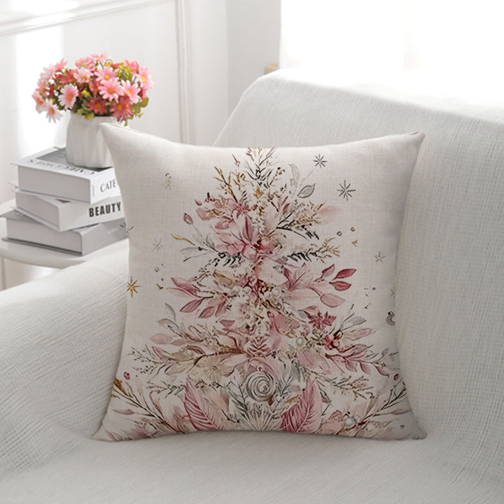 Artistic Deer Illustration Throw Pillow