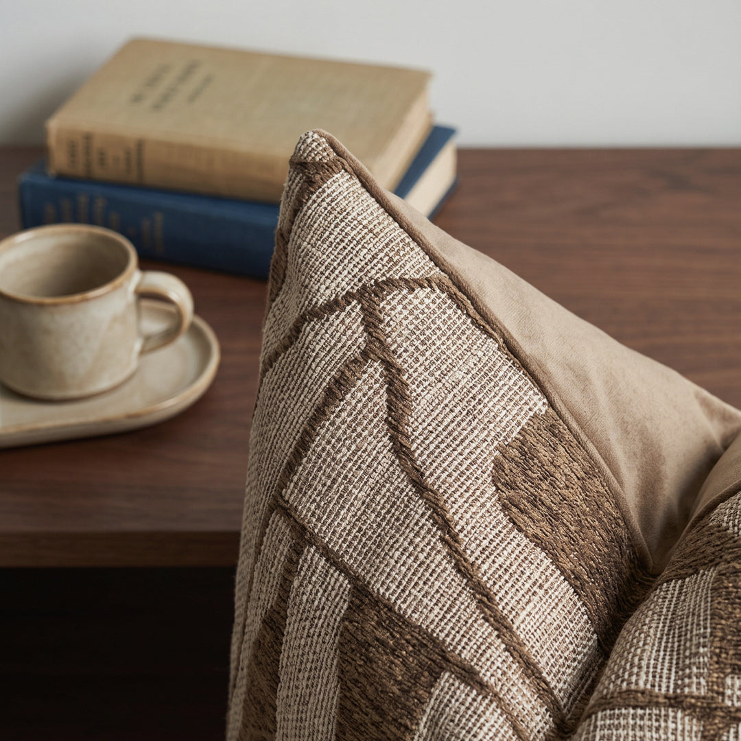Decorative pillow in modern patchwork style