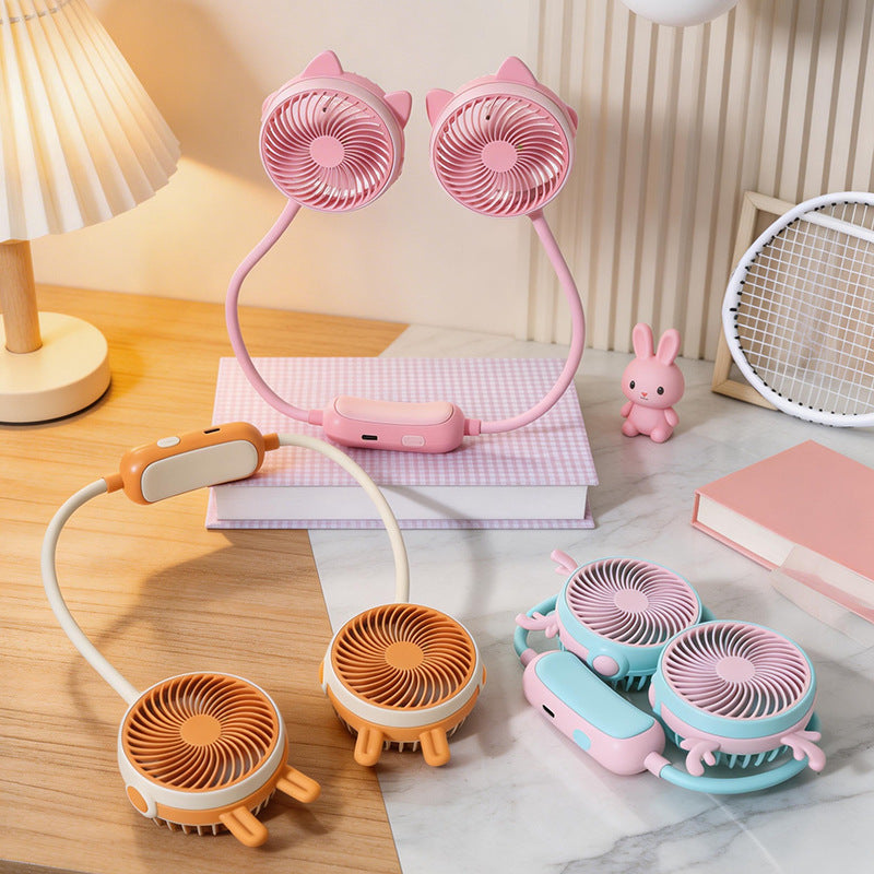 Ladies wearable neck fan with dual design Stornfield