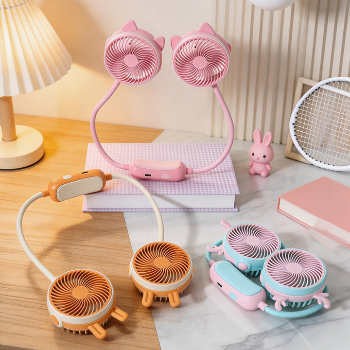 Ladies wearable neck fan with dual design Stornfield
