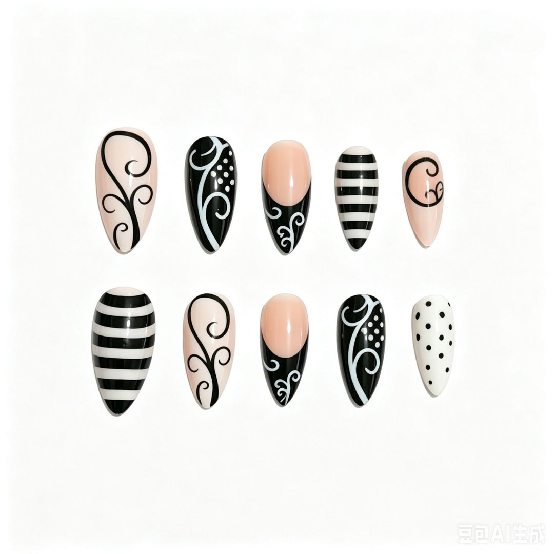 Artistic Stiletto Press-On Nail Art Set Stornfield