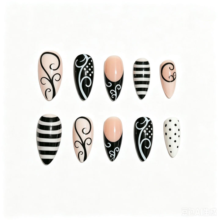 Artistic Stiletto Press-On Nail Art Set Stornfield