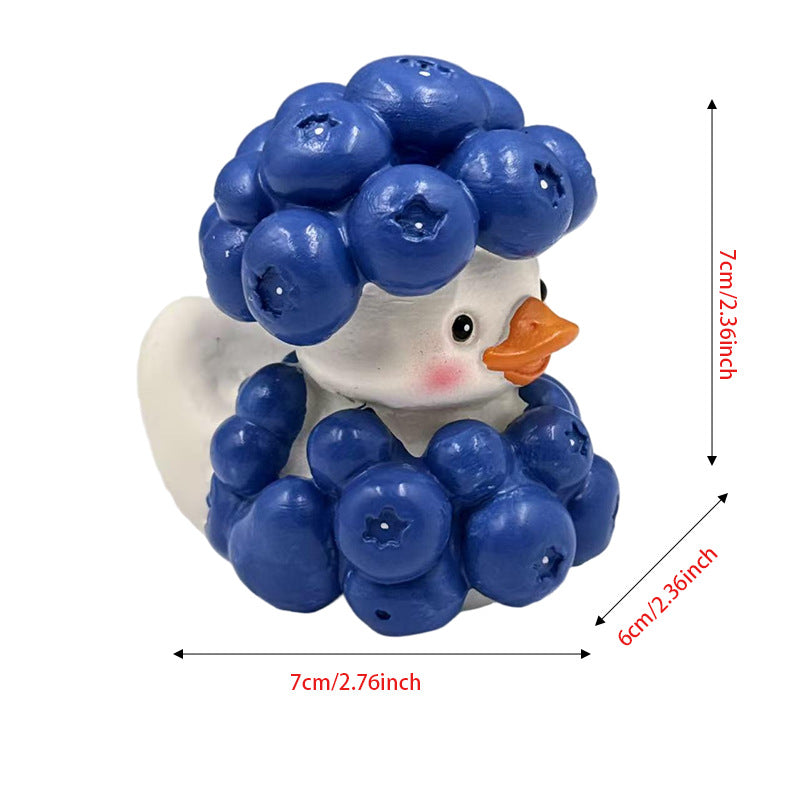 Decorative rubber duck with berry cocktail bowl Stornfield