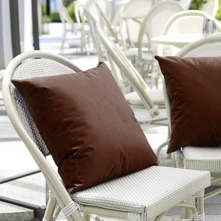Square Water-Resistant Outdoor Patio Throw Pillow with Hidden Zipper