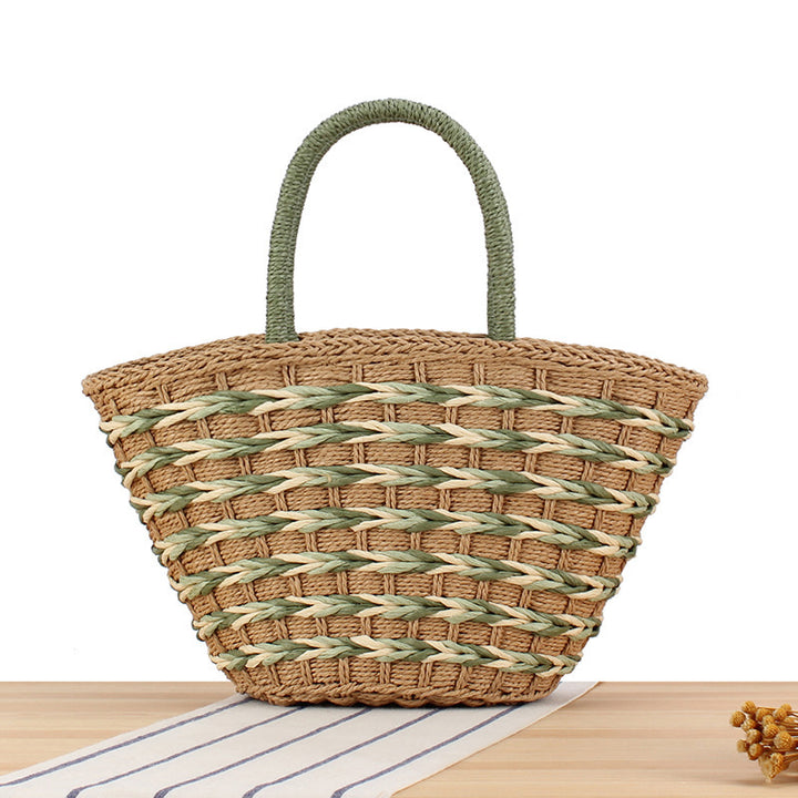 Basket bag with decorative braided design Stornfield