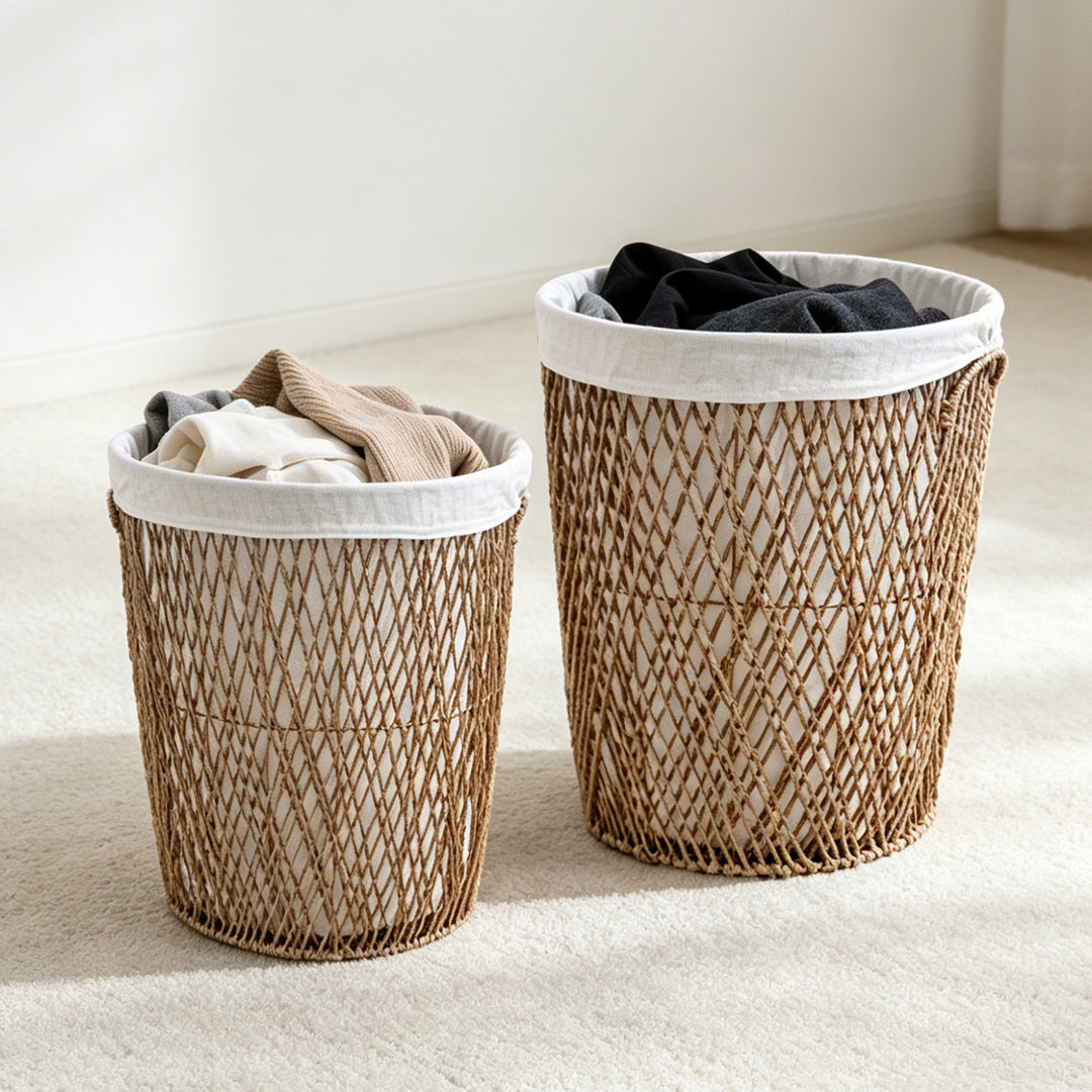 Decorative laundry basket with lid Stornfield
