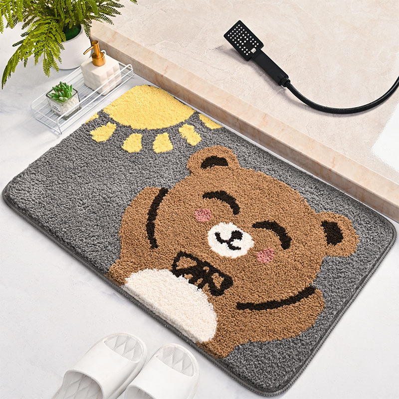 Cute Bear-Themed Soft Bath Mat