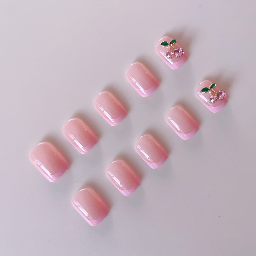 Artificial nail set with unique floral accents Stornfield