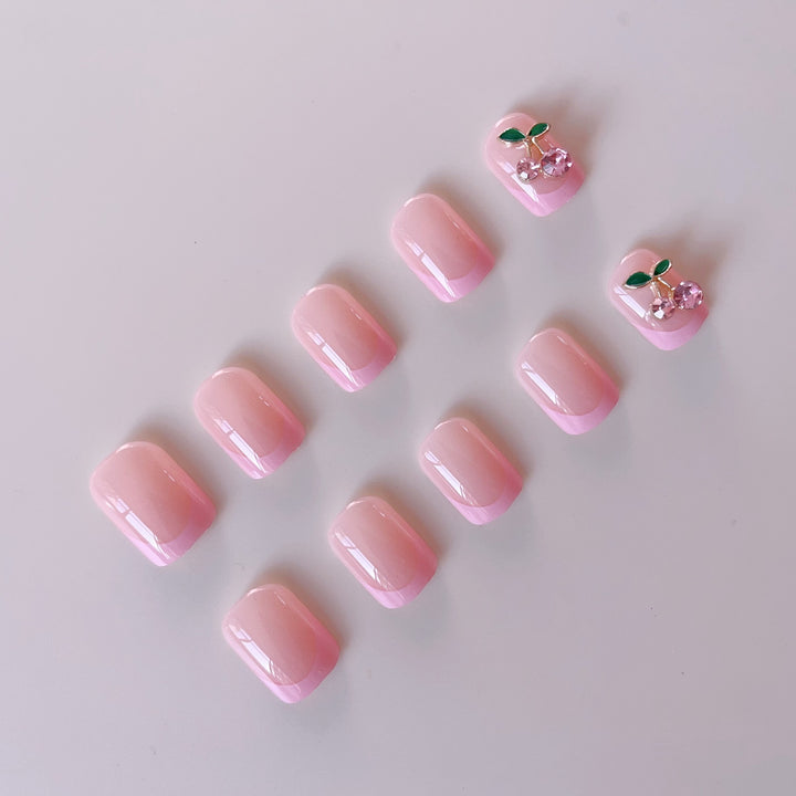 Artificial nail set with unique floral accents Stornfield