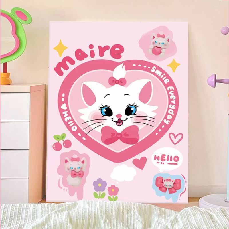 Playful Cartoon Cat Wall Art Stornfield