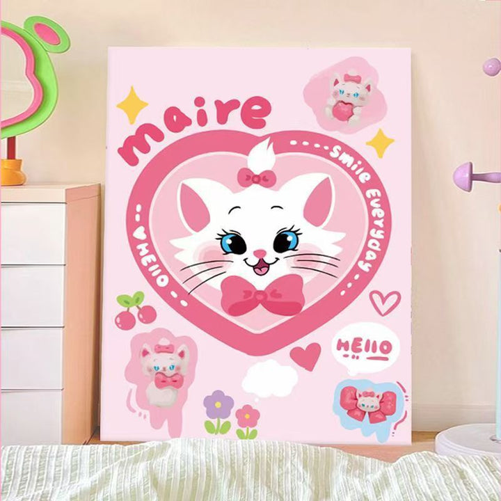Playful Cartoon Cat Wall Art Stornfield
