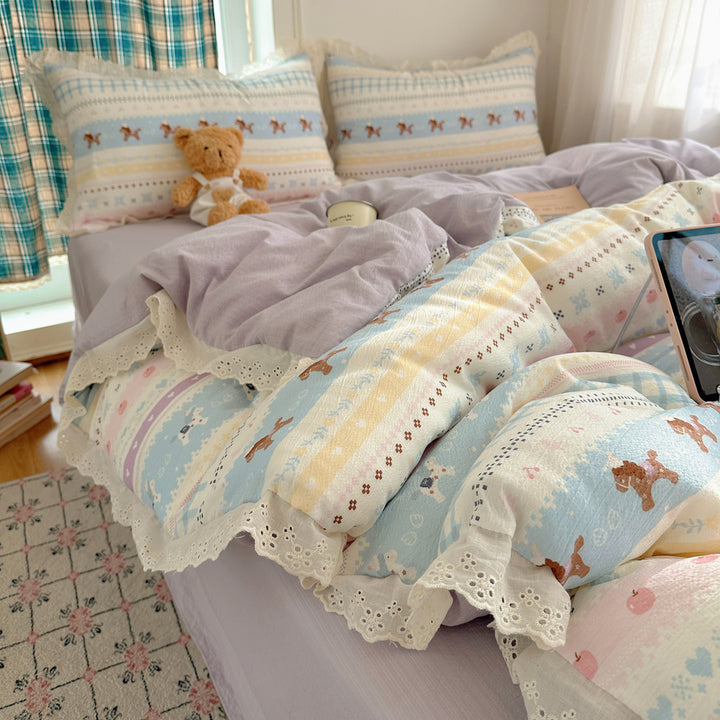 Vintage Floral Patterned Duvet Cover Set