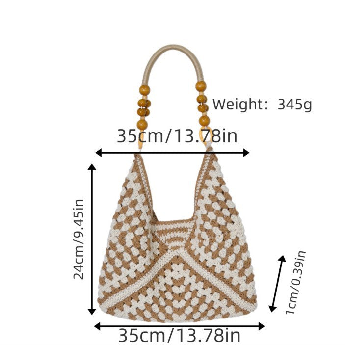 Handbag with Bohemian crochet look Stornfield