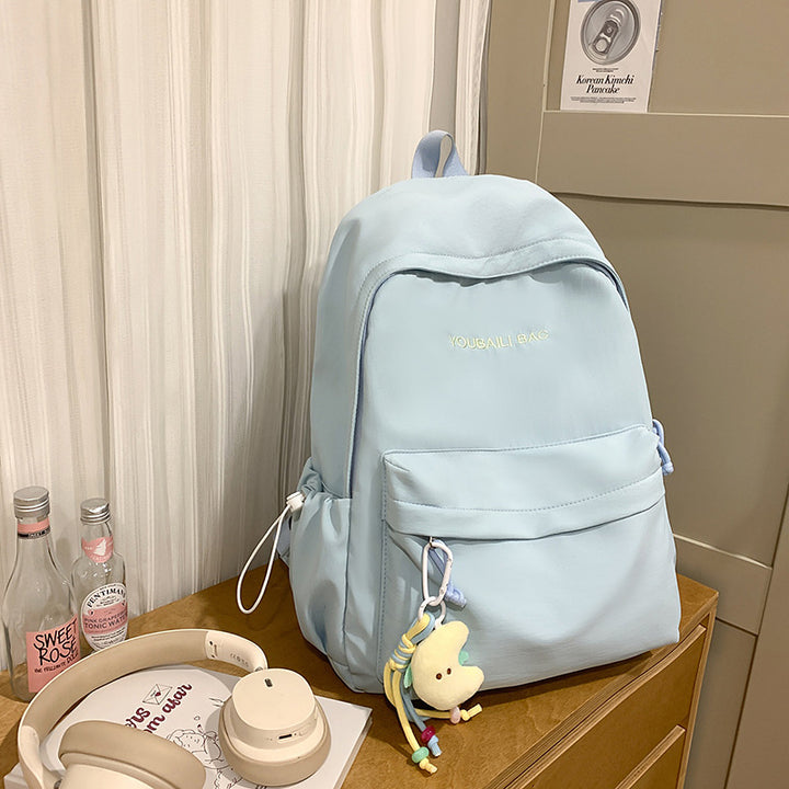 Lightweight Casual Backpack with Decorative Keychain Stornfield