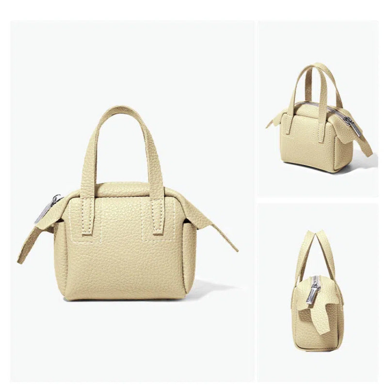 Compact Textured Handheld Satchel Stornfield