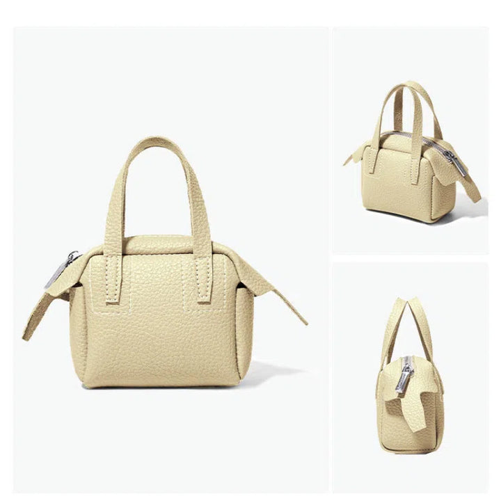 Compact Textured Handheld Satchel Stornfield