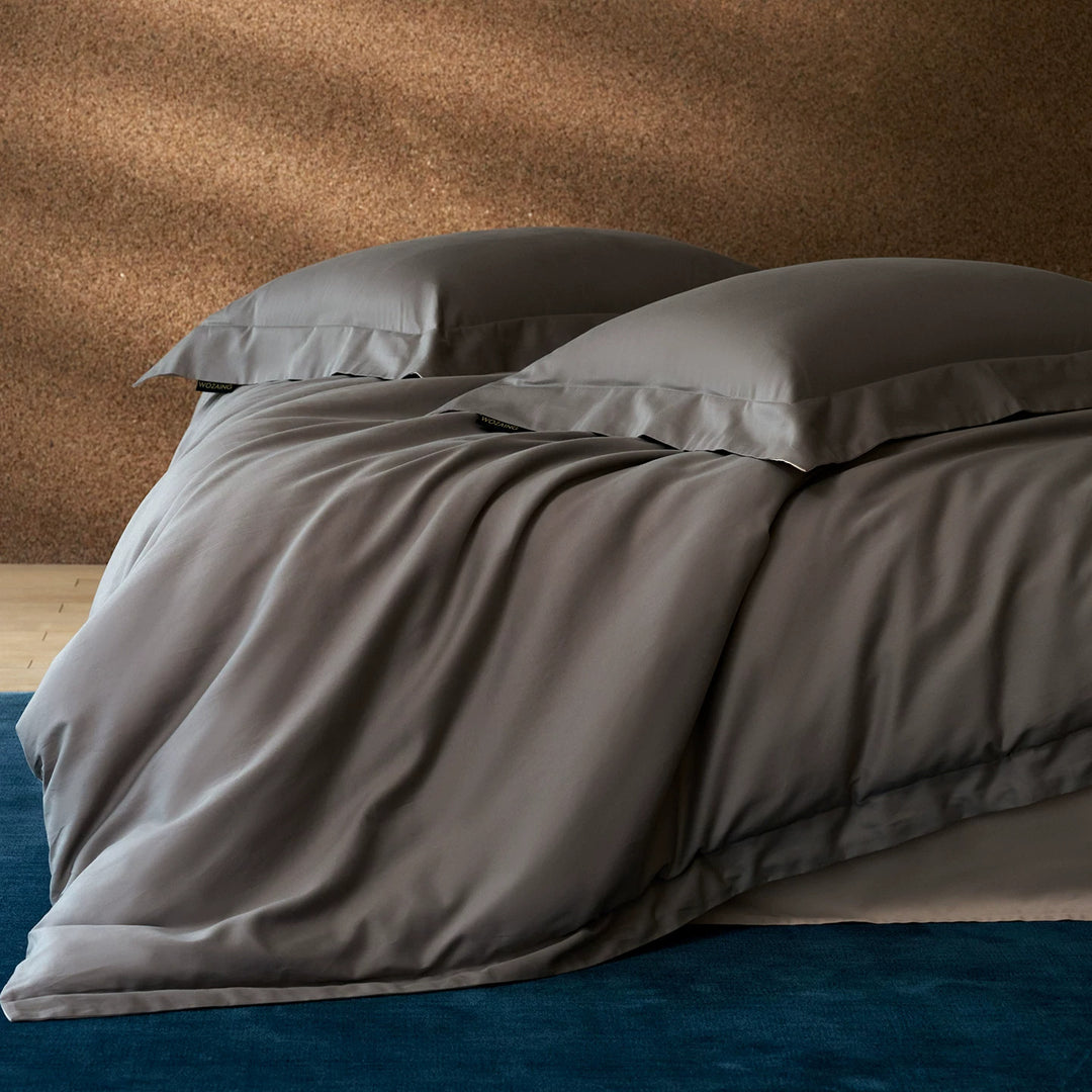 Luxury Reversible Cotton Sateen Duvet Cover Set
