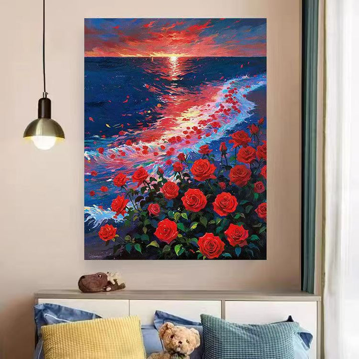 Heart and Floral Swirl Canvas Artwork Stornfield