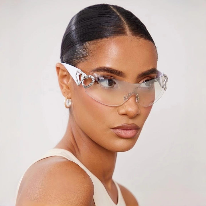 Ladies Designer Sunglasses with Luxurious Heart Accent Stornfield