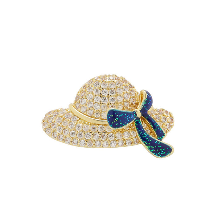 Glamorous flower brooch with sparkling crystals Stornfield